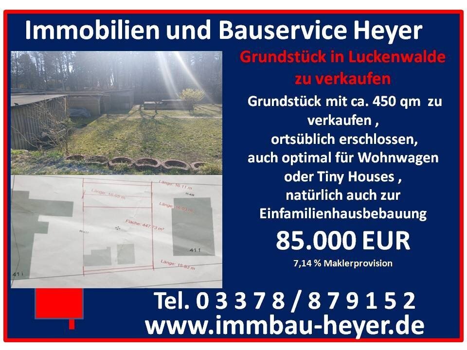 Ruhiges Grundstück in Luckenwalde in Sackgasse Ruhiges Grundstück in Luckenwalde in Sackgasse
