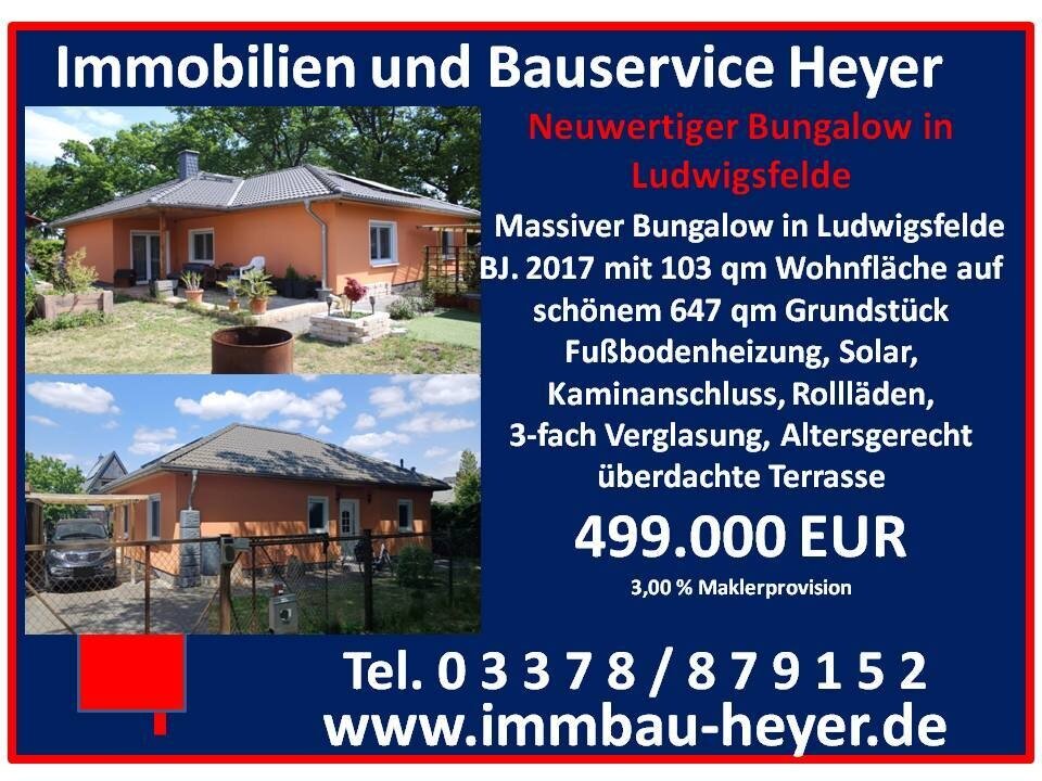 Schöner neuwertiger Bungalow in Ludwigsfelde Schöner neuwertiger Bungalow in Ludwigsfelde
