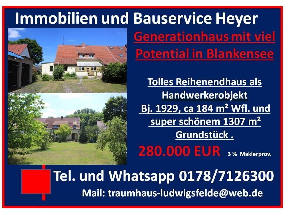 Charmantes Generationshaus in Blankensee – Raumwunder mit viel Potenzial in ruhiger Lage Charmantes Generationshaus in Blankensee – Raumwunder mit viel Potenzial in ruhiger Lage