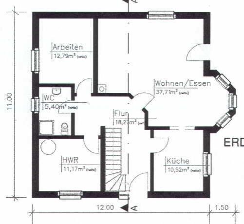 Zweifamilienhaus Radeberg EG - Grundriss