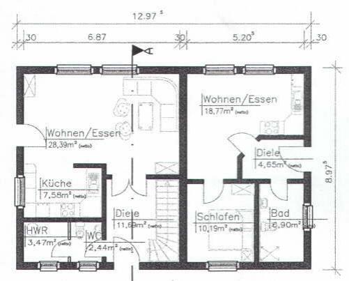 Zweifamilienhaus Sonneberg Grundriss EG