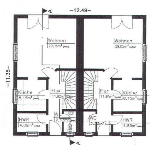 Doppelhaushälfte 101 qm Grundriss EG